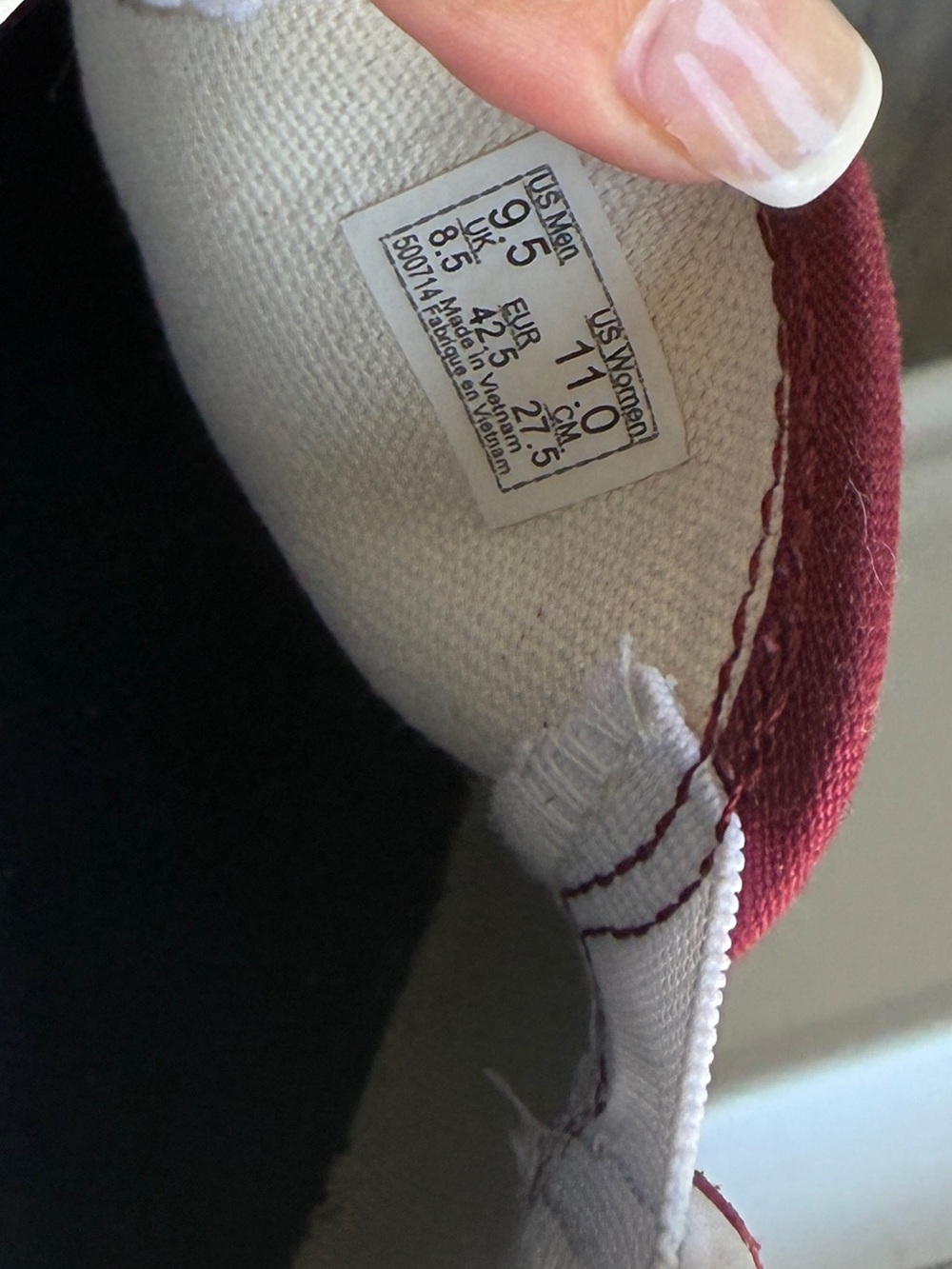 Vans classic slip on stacked suede pomegranate/ true white mens 9.5 - Picture 5 of 5